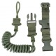 Outdoor military enthusiast multi-functional tactical gun strap rope, safety rope, anti-loss spring elastic keychain strap