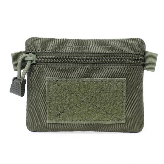 Outdoor military enthusiast pocket money storage bag 1000D zipper bag coin card bag card sleeve identification bag tactical handbag