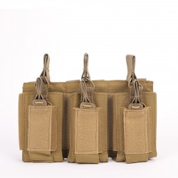 New tactical triple pouch accessory, pistol magazine pouch, field vest, multi-function outdoor storage bag