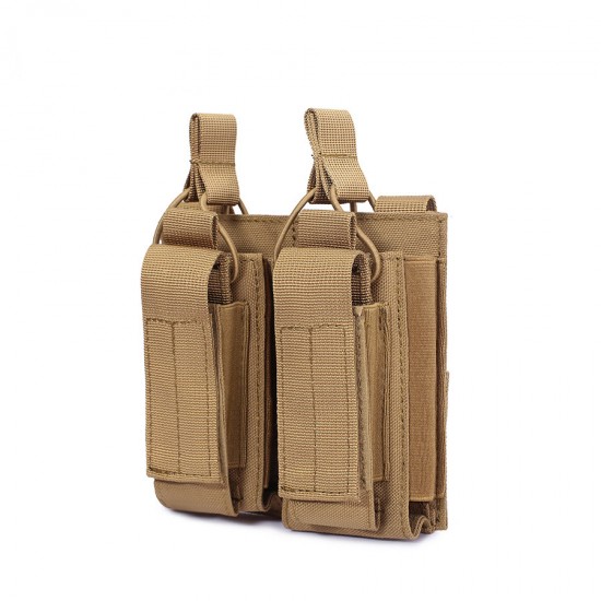 New tactical two-link pouch, triple magazine pouch accessory, pistol magazine pouch, military enthusiast multi-purpose storage bag