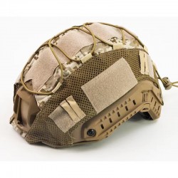 Outdoor tactical FAST helmet cover with camouflage fabric, elastic cord, CS Russian tactical helmet cover equipment