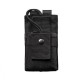 Multifunctional MOLLE tactical walkie-talkie pouch, CS camouflage waist bag accessory pouch, military enthusiast outdoor walkie-talkie pouch
