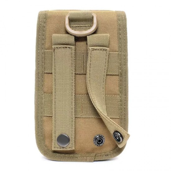 Multi-functional sports running waist belt mobile bag, men's waist bag, vertical double-layer Molle accessory bag, charging battery bag