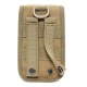 Multi-functional sports running waist belt mobile bag, men's waist bag, vertical double-layer Molle accessory bag, charging battery bag