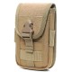 Multi-functional sports running waist belt mobile bag, men's waist bag, vertical double-layer Molle accessory bag, charging battery bag