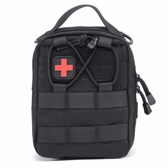 Military enthusiast tactical medical storage bag, first aid kit, multifunctional shoulder and crossbody bag, outdoor hiking and camping toiletry bag