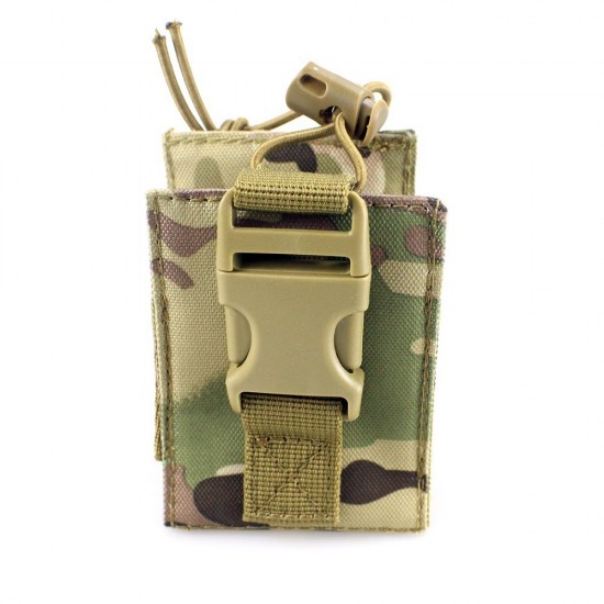 Outdoor sports tactical Molle walkie-talkie bag, wireless pager bag, multifunctional military enthusiast accessory waist bag