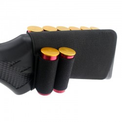 Outdoor tactical rifle stock ammunition pouch, 6+2 shotgun ammunition pouch, 12G ammunition pouch, 8-hole shotgun cheek support
