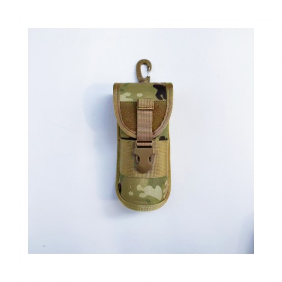 Real-person CS tactical eyewear storage box outdoor climbing hiking walking goggles MOLLE waist hanging eyeglass bag