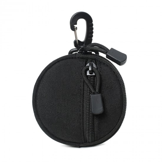 Eason outdoor nylon waterproof coin expansion zero wallet headphone protection bag round small hanging bag key bag polyester