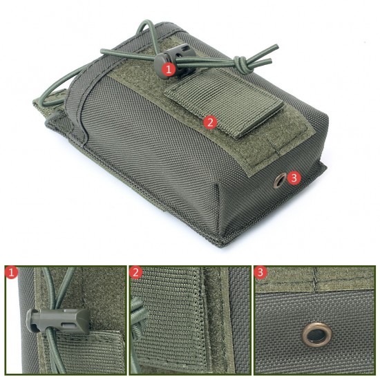 Outdoor multi-functional walkie-talkie bag, Molle tactical walkie-talkie bag, military enthusiast outdoor sports camouflage accessory bag