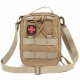 Military enthusiast tactical medical storage bag, first aid kit, multifunctional shoulder and crossbody bag, outdoor hiking and camping toiletry bag