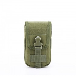 EDC mobile stand, smart phone storage bag, tactical Molle bag, tactical mobile bag, double-layer flap bag, charging battery bag