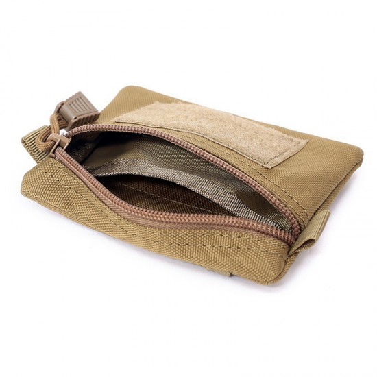 Outdoor military enthusiast pocket money storage bag 1000D zipper bag coin card bag card sleeve identification bag tactical handbag