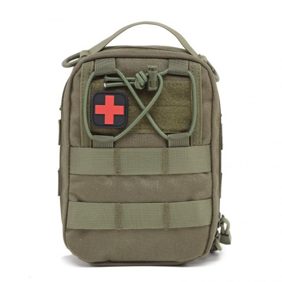 Military enthusiast tactical medical storage bag, first aid kit, multifunctional shoulder and crossbody bag, outdoor hiking and camping toiletry bag