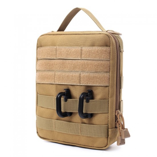 Outdoor tactical handbag, MOLLE accessory bag, nylon waterproof first aid survival bag, storage medical waist bag
