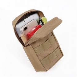 Outdoor small zipper bag military enthusiast miscellaneous bag MOLLE system accessory bag duty bag tactical waist bag hanging bag
