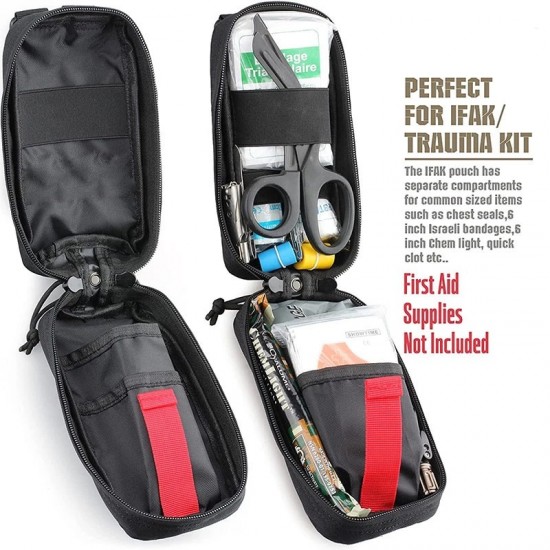 Portable first aid bag, nylon tactical MOLLE outdoor medical bag, storage accessory waist bag, military enthusiast tactical bag