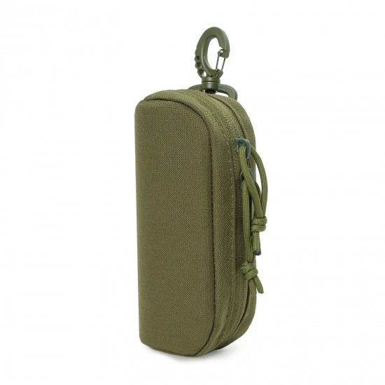 Tactical nylon hard shell eyeglass case with MOLLE system, protection case, accessory bag, sunglasses bag, factory direct sale