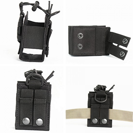 Outdoor sports tactical Molle walkie-talkie bag, wireless pager bag, multifunctional military enthusiast accessory waist bag