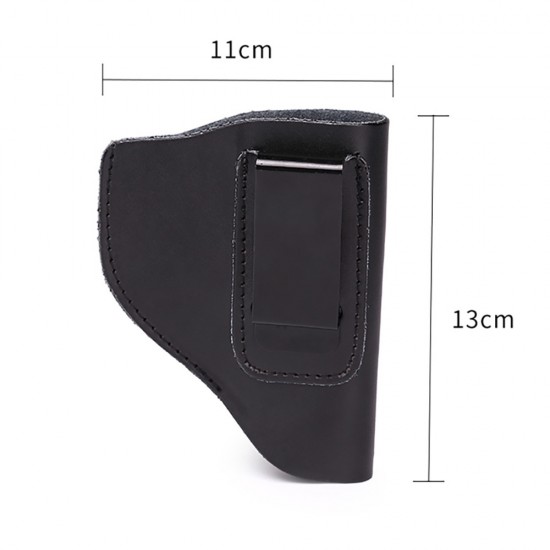 Lightweight and durable cowhide concealed gun bag for military enthusiasts, soft revolver leather waist holster, inside waist tactical holster