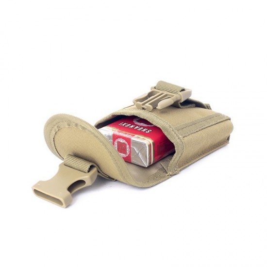 Tactical multi-functional waist bag outdoor military enthusiast small cigarette box bag 600D outdoor EDC multi-functional tool bag cross-border