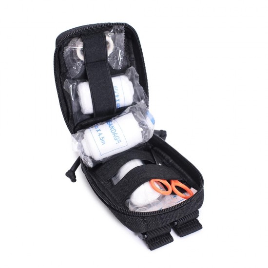 Nylon tactical medical kit, MOLLE accessory waist bag, multifunctional outdoor climbing storage bag, drop shipping