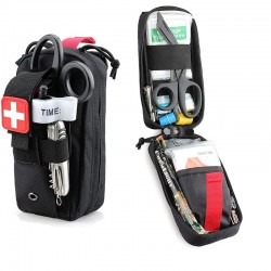 Portable first aid bag, nylon tactical MOLLE outdoor medical bag, storage accessory waist bag, military enthusiast tactical bag