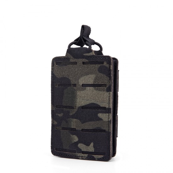 Military enthusiast 5.56mm laser accessory bag, 1000D tactical nylon clipper bag, outdoor Molle single-link bullet bag