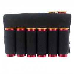 Outdoor tactical rifle stock ammunition pouch, 6+2 shotgun ammunition pouch, 12G ammunition pouch, 8-hole shotgun cheek support