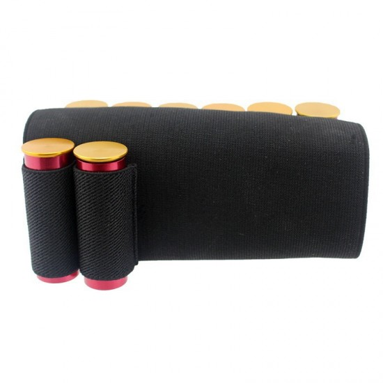 Outdoor tactical rifle stock ammunition pouch, 6+2 shotgun ammunition pouch, 12G ammunition pouch, 8-hole shotgun cheek support