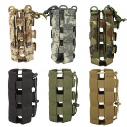 Outdoor tactical water bottle bag, MOLLE system water bottle bag, multi-functional portable water bottle protective case for cycling
