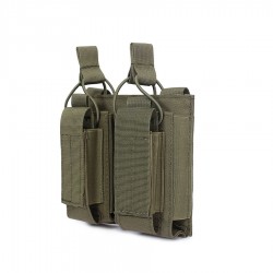 New tactical two-link pouch, triple magazine pouch accessory, pistol magazine pouch, military enthusiast multi-purpose storage bag