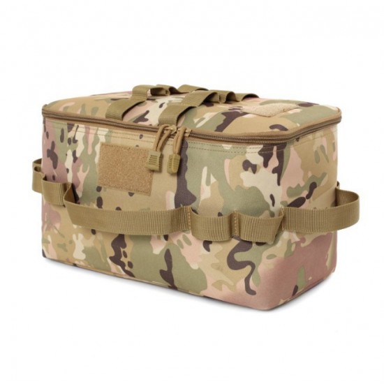 Outdoor camping picnic utensils storage bag handbag multi-functional folding portable tool storage bag Oxford cloth