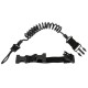 Outdoor military enthusiast multi-functional tactical gun strap rope, safety rope, anti-loss spring elastic keychain strap