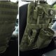 Multi-functional tactical car seat cushion, Molle storage bag, rear seat organizer, car storage bag