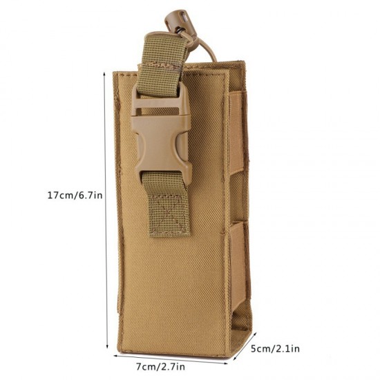 Outdoor military enthusiast supplies, CS tactical gear, universal MOLLE walkie-talkie bag, outdoor portable water bottle bag
