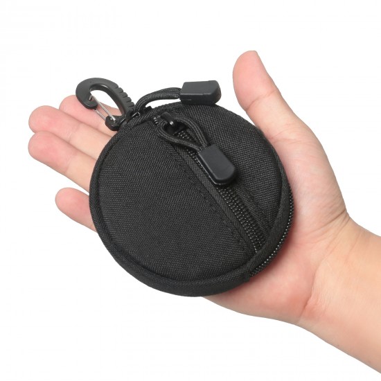 Eason outdoor nylon waterproof coin expansion zero wallet headphone protection bag round small hanging bag key bag polyester