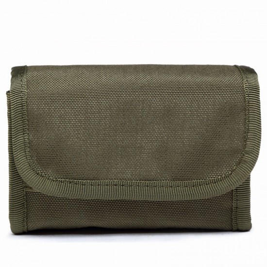Military enthusiast outdoor tactical 10-hole multifunctional 12g storage pouch, MOLLE accessory pouch, tactical accessory and bullet waist bag
