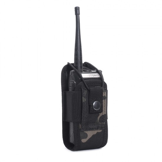 New outdoor tactical walkie-talkie MOLLE accessory bag tactical enthusiast camouflage accessory bag multi-functional walkie-talkie bag