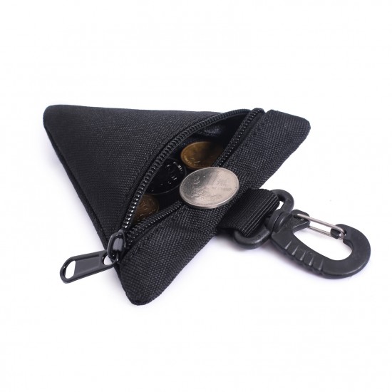 Outdoor triangular waist bag, tactical coin purse, military enthusiast tactical buckle key pouch, portable EDC tool storage bag