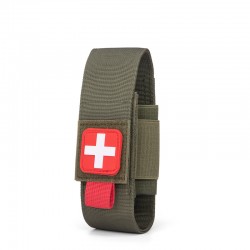 Tactical outdoor hemostatic bag Scissor holder bag, multi-functional Molle camouflage storage case, flashlight case