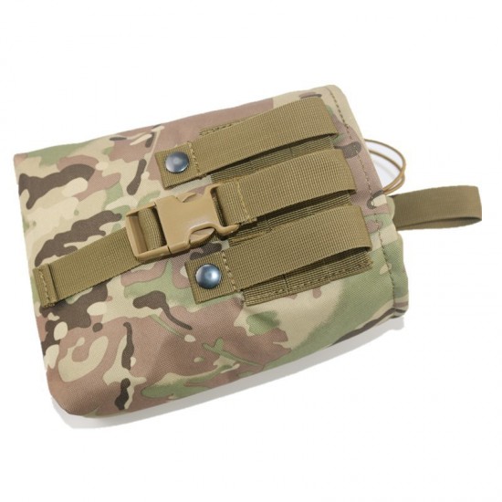 Tactical folding recyclable bag, miscellaneous storage bag, MOLLE accessory hanging bag outdoor sports multi-functional small waist bag