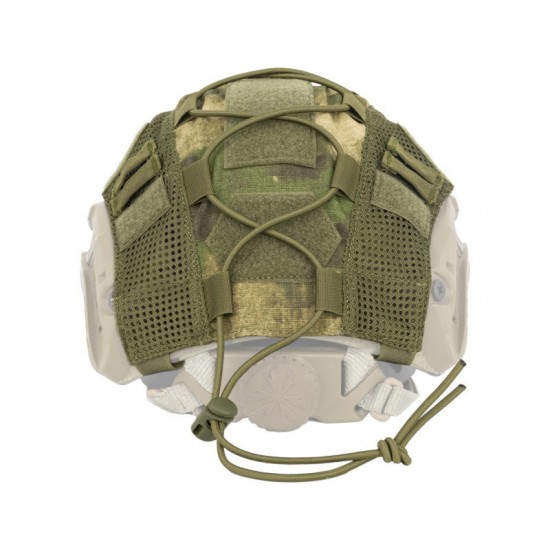 Outdoor tactical FAST helmet cover with camouflage fabric, elastic cord, CS Russian tactical helmet cover equipment