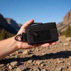 Outdoor tactical wallet EDC small tool organizing storage waist bag card sleeve identification bag hand-held bag wallet nylon