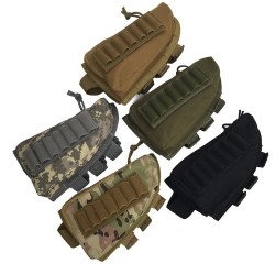 Outdoor multifunctional tactical cheek support pouch, hunting and shooting CS12G shotgun pouch, rifle buttstock accessory pouch