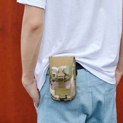 EDC mobile stand, smart phone storage bag, tactical Molle bag, tactical mobile bag, double-layer flap bag, charging battery bag