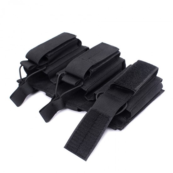 New tactical triple-link pouch, triple magazine pouch with attachment, pistol magazine pouch, multi-purpose storage bag for military enthusiasts