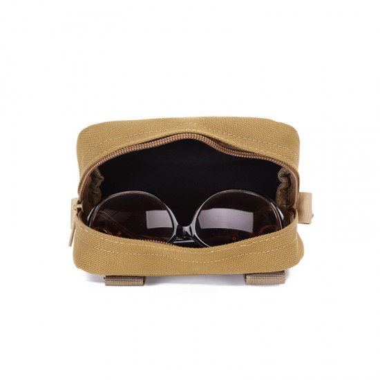 Tactical outdoor portable glasses case, sports glasses case, nylon hardshell glasses case, Molle system sunglasses