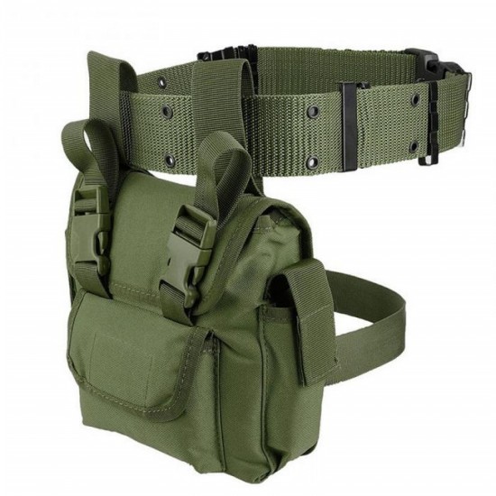 Military enthusiast outdoor legging bag, multifunctional large-capacity tactical leg holster, cycling legging tool waist bag